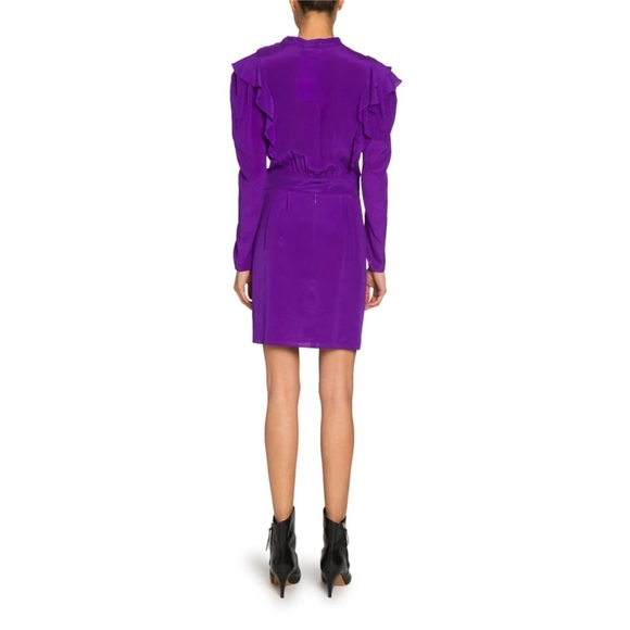 ETOILE ISABEL MARANT Yoana Long-Sleeve Ruffle Short Dress EUC - Picture 3 of 10